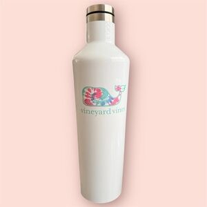 Vineyard Vines White Bottle with Floral Whale
